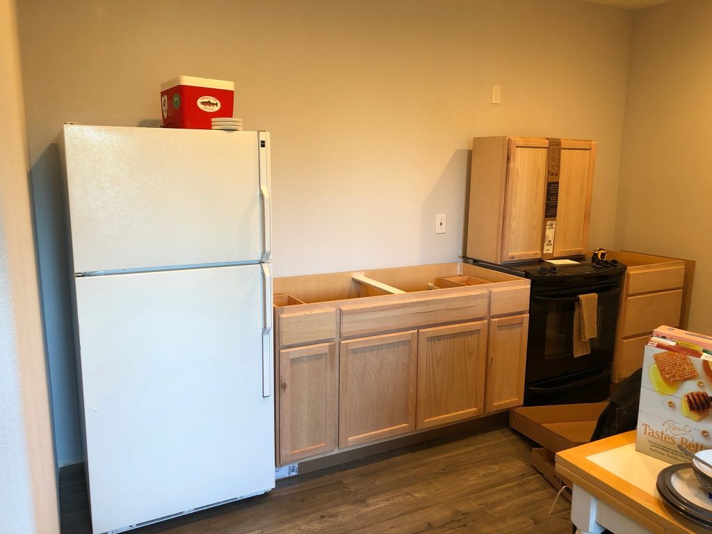 Kitchen remodel cabinet install